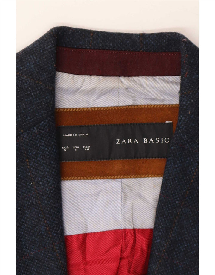 Chaqueta tipo blazer de 1 botón de Zara para mujer UK 40 Small Azul marino