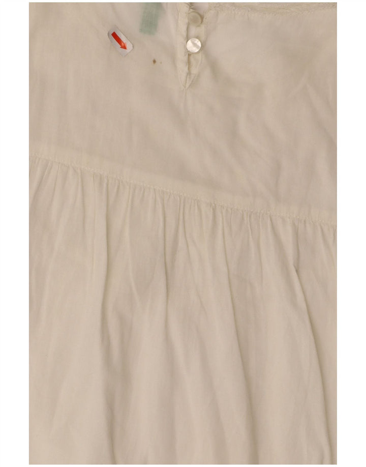 BENETTON Womens Sleeveless Blouse Top UK 14 Medium White