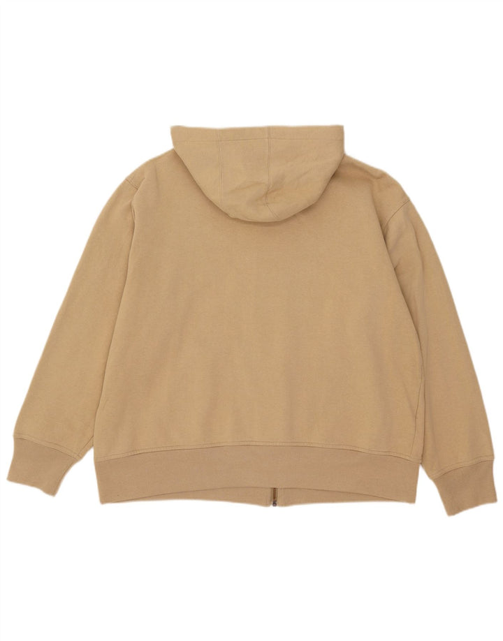 CAT Suéter con capucha y cremallera para hombre Algodón beige medio