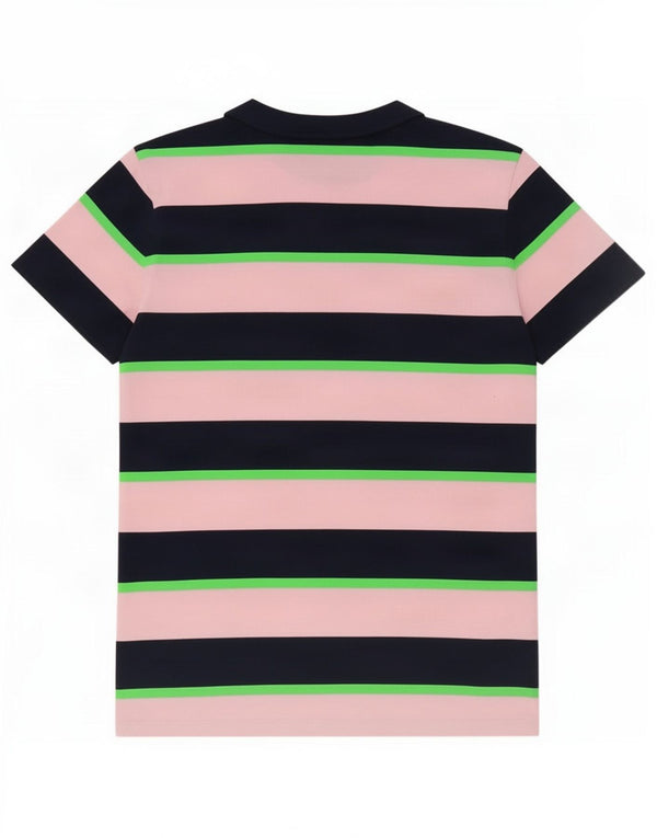 Superdry Hombre Camiseta Top Algodón A Rayas Rosa Medio
