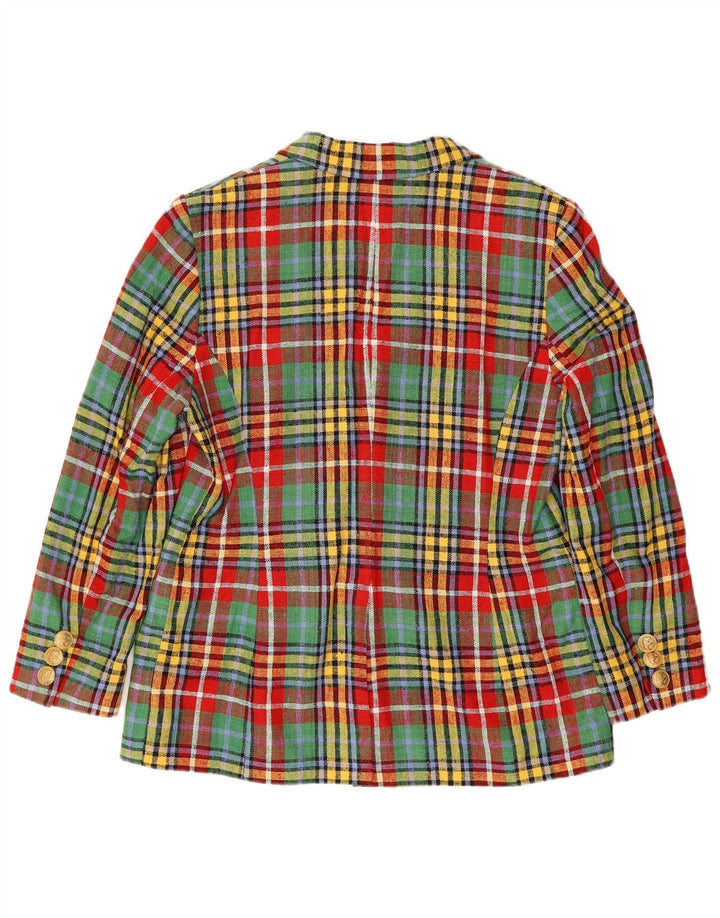 Elegance Paris Chaqueta Blazer para Mujer UK 46 Grande Cuadros Multicolores