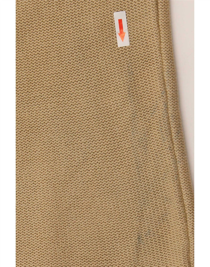 Armani Jeans Hombre Cuello Redondo Jersey Jersey Pequeño Algodón Beige
