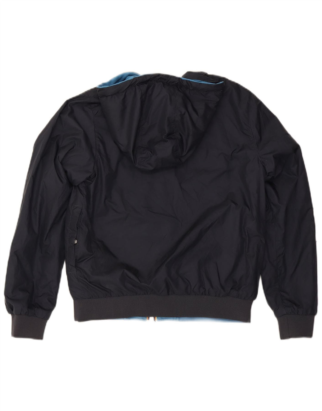 K-Way Chaqueta reversible con capucha para mujer UK 10 Small Azul marino Algodón