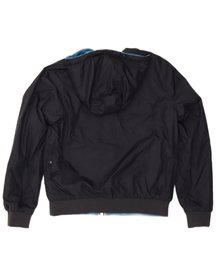 K-Way Chaqueta reversible con capucha para mujer UK 10 Small Azul marino Algodón