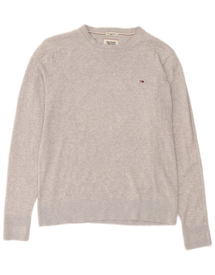 Tommy Hilfiger Jersey con cuello redondo para hombre de algodón gris medio