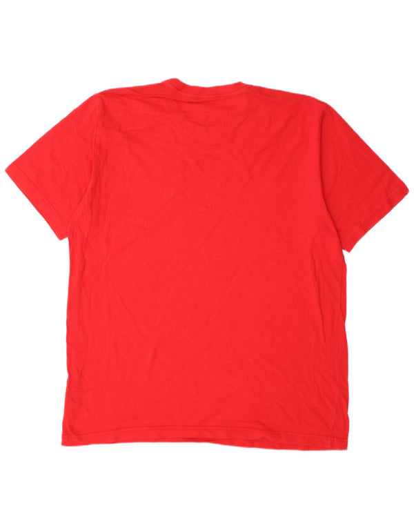 NIKE Camiseta gráfica de ajuste estándar Coupe para hombre, talla XL, algodón rojo
