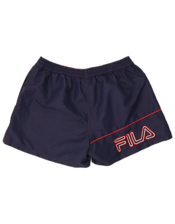 Fila Shorts deportivos gráficos para hombre Poliéster azul marino mediano