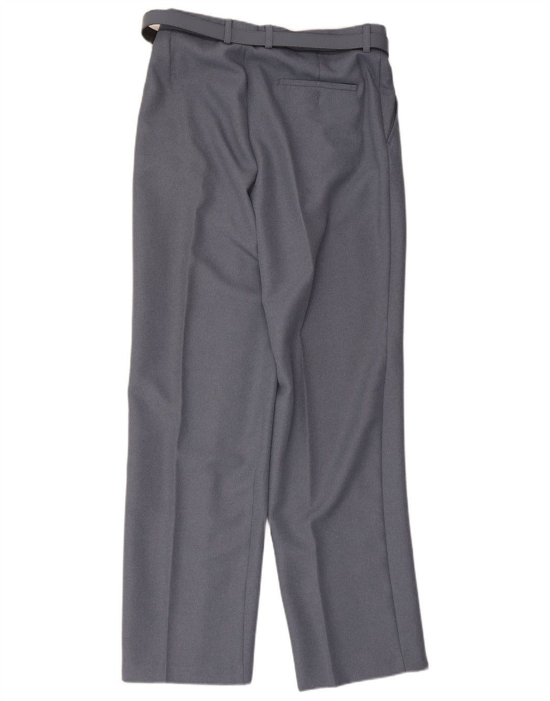Pantalón de traje recto vintage para mujer W34 L30 Poliéster gris
