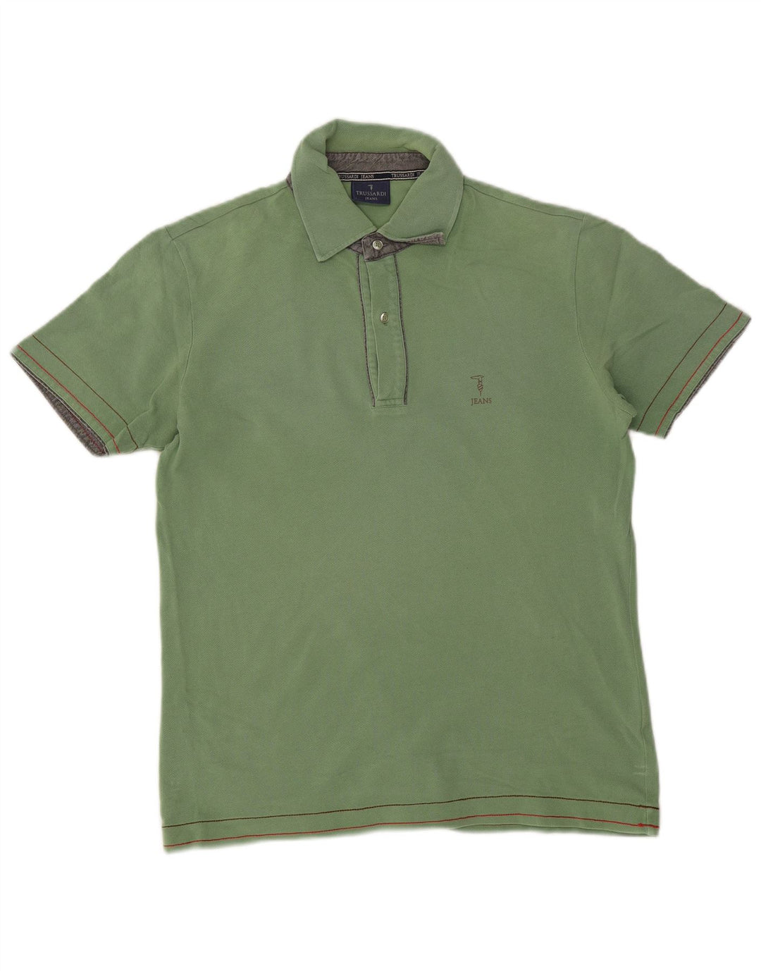 Polo Hombre Trussardi Jeans Algodón Verde Medio