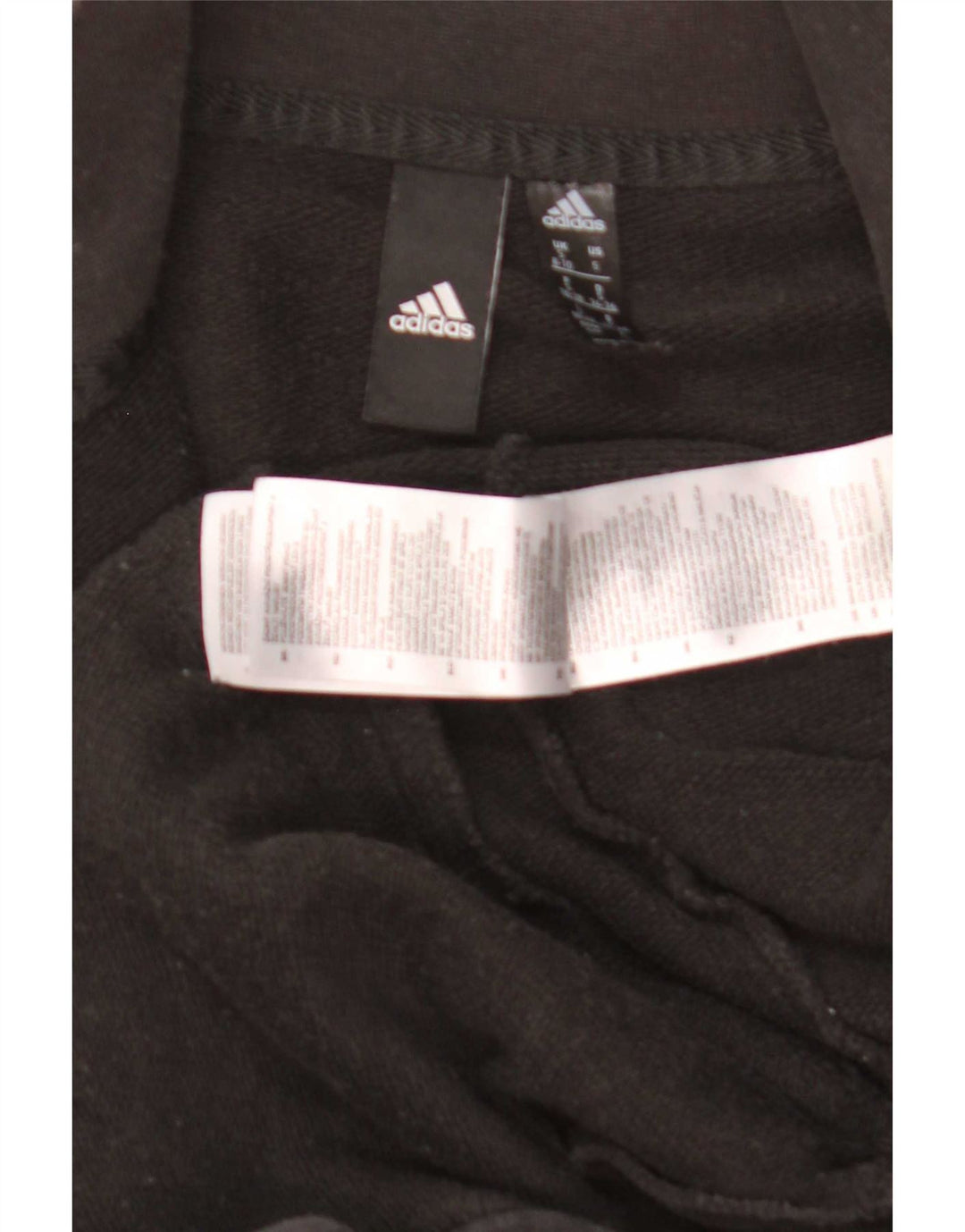 Adidas Mujer Chándal Top Chaqueta Reino Unido 8/10 Pequeño Algodón Negro