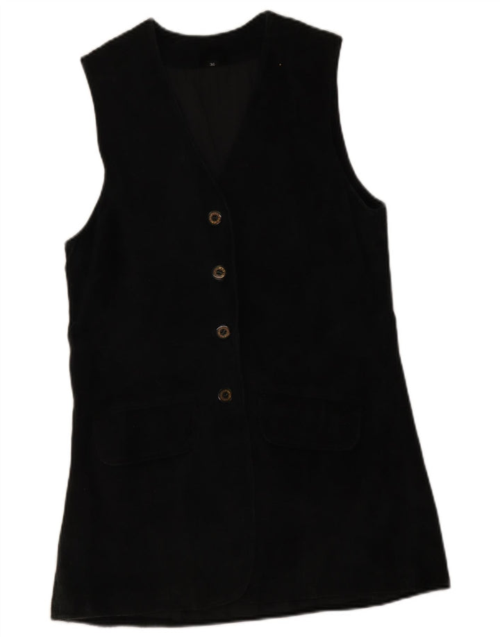Vintage mujer ante Gilet EU 36 pequeño negro