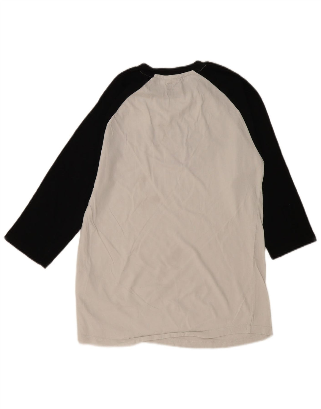 VANS Hombre Slim Fit Graphic Top Manga 3/4 Pequeño Algodón Blanco Colorblock