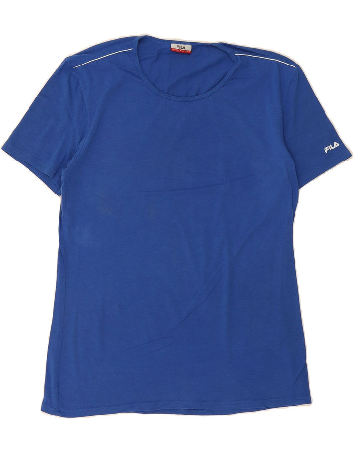 FILA Mens T-Shirt Top Medium Blue Cotton Vintage Fila and Second-Hand Fila from Messina Hembry 