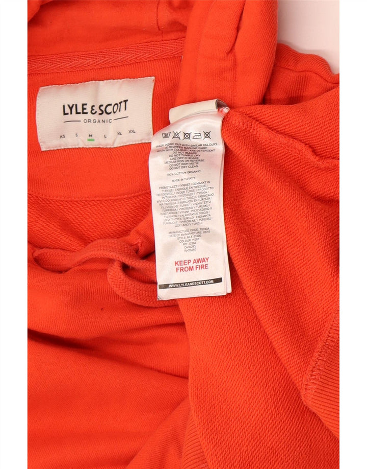 Lyle & Scott Jersey con capucha para hombre, color naranja medio, algodón