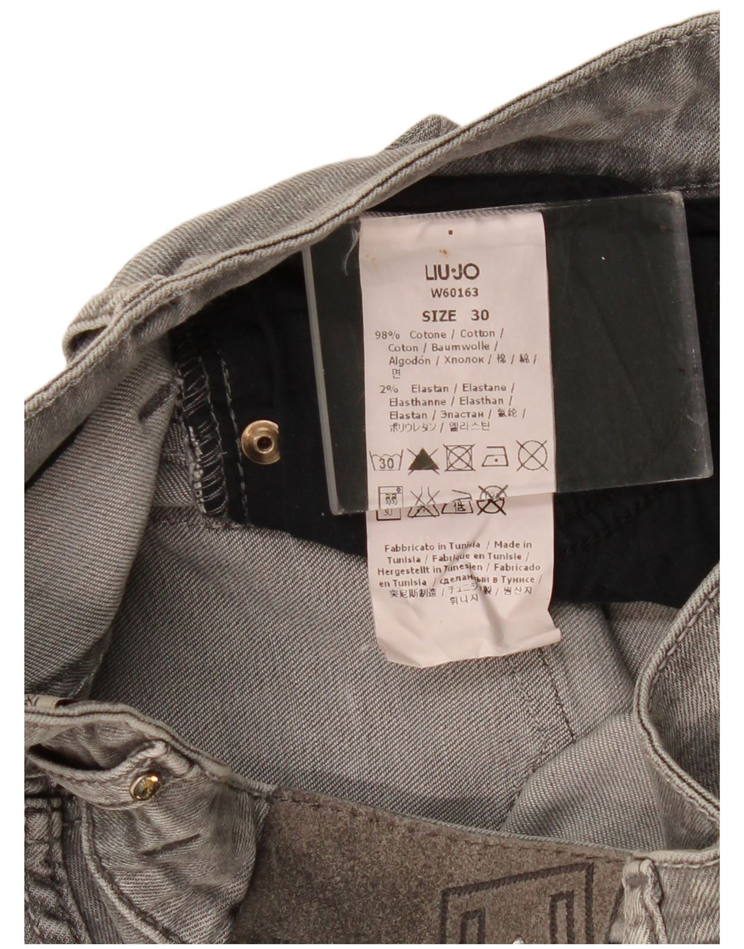 Jeans Ajustados Mujer Liu Jo W30 L30 Algodón Gris