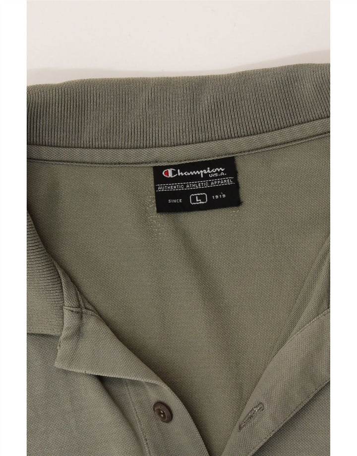 Champion Polo para hombre de algodón caqui grande