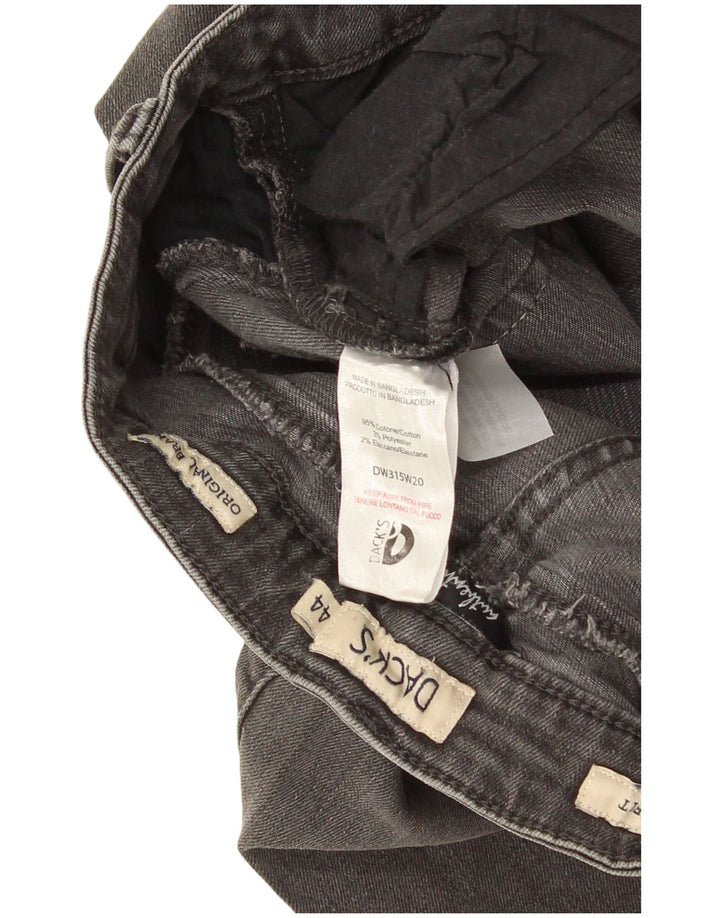 Dack's Jeans ajustados para mujer IT 44 Medium W30 L28 Algodón gris