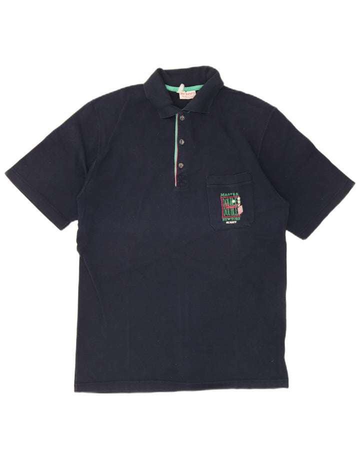 MC Kee's Polo para hombre IT 52 Grande Azul Marino Algodón