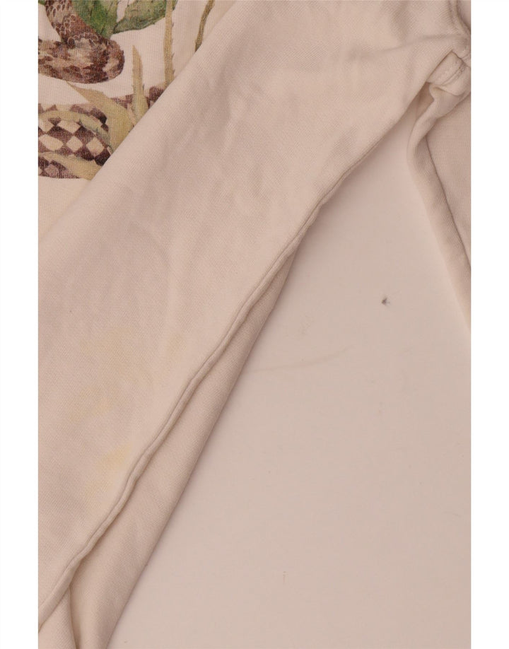 Vans Hombre Sudadera Gráfica Jersey Pequeño Algodón Blanco