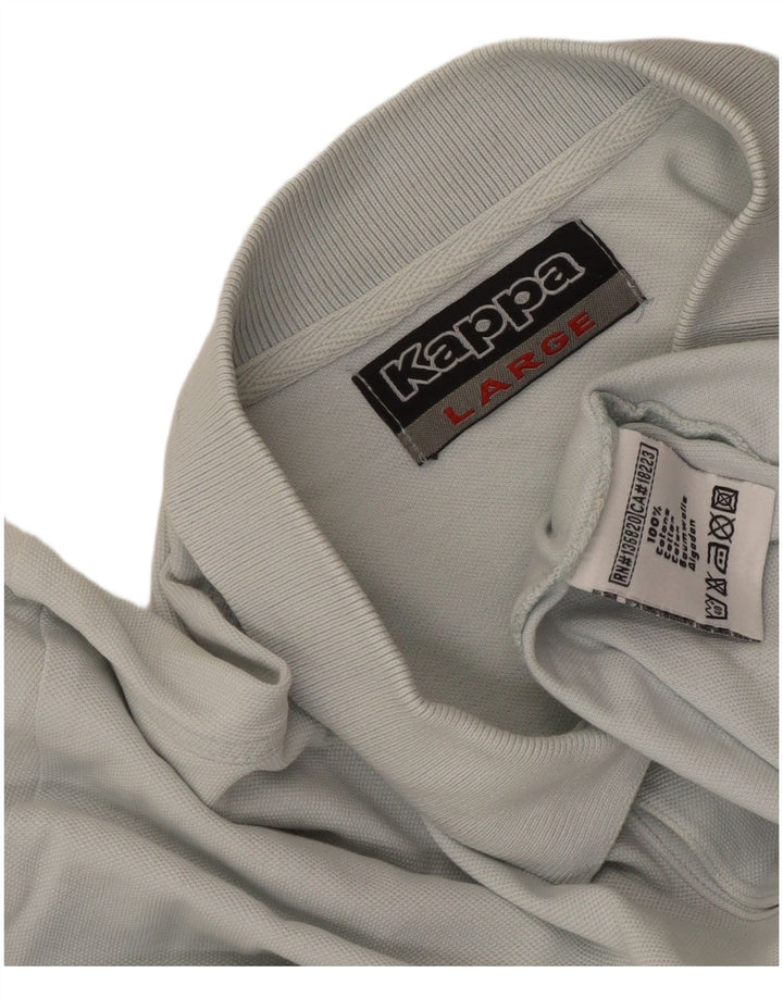 Polo Kappa Hombre Grande Azul Algodón
