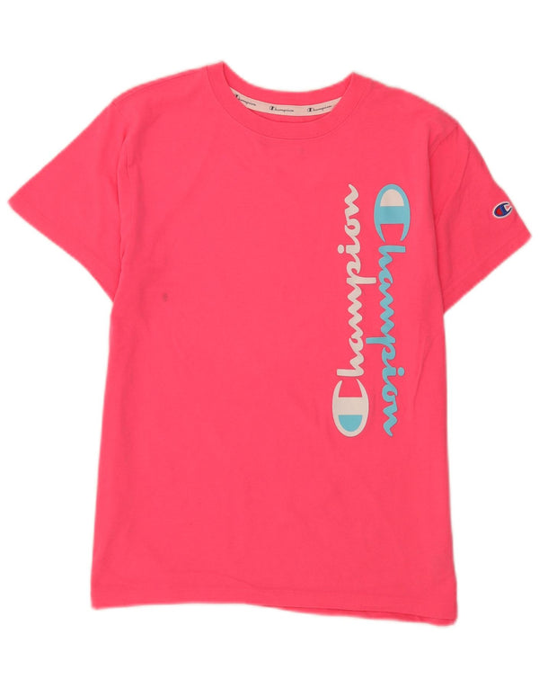 Champion Camiseta gráfica para mujer Top UK 42 Algodón rosa medio