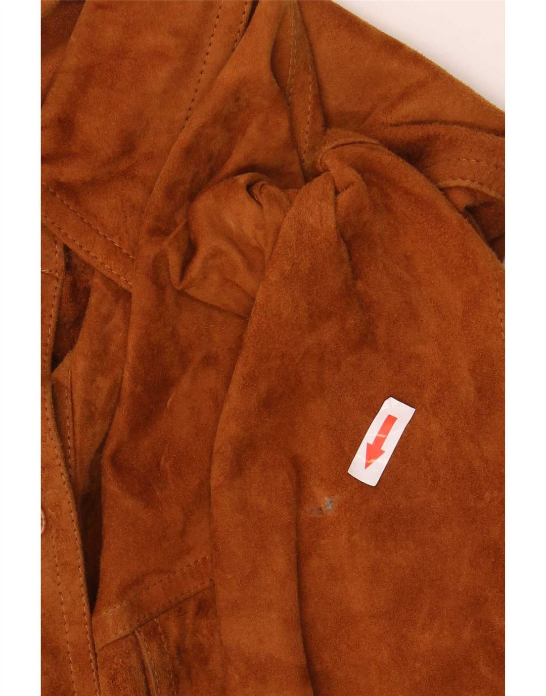 Vintage Mujer Sobrecamisa Ante Camisa IT 42 Marrón Medio