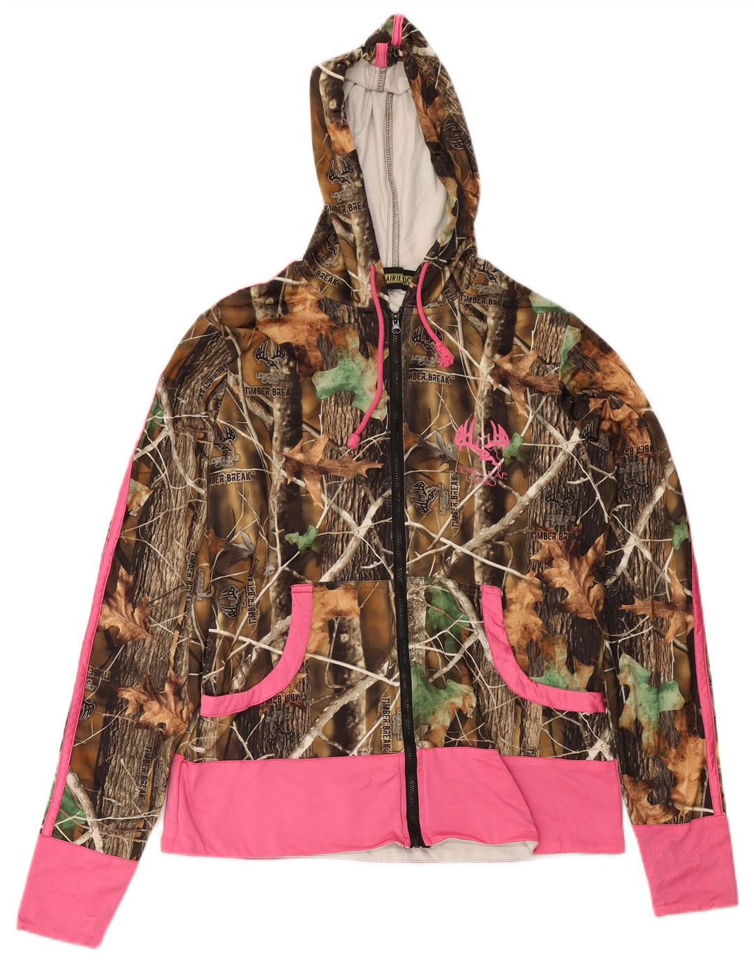 LONGLEAF CAMO Suéter con capucha y cremallera para mujer Reino Unido 14 Camuflaje beige mediano