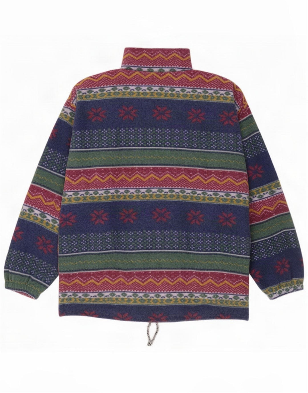 Chaqueta polar vintage para hombre UK 40 Poliéster a rayas multicolor grande