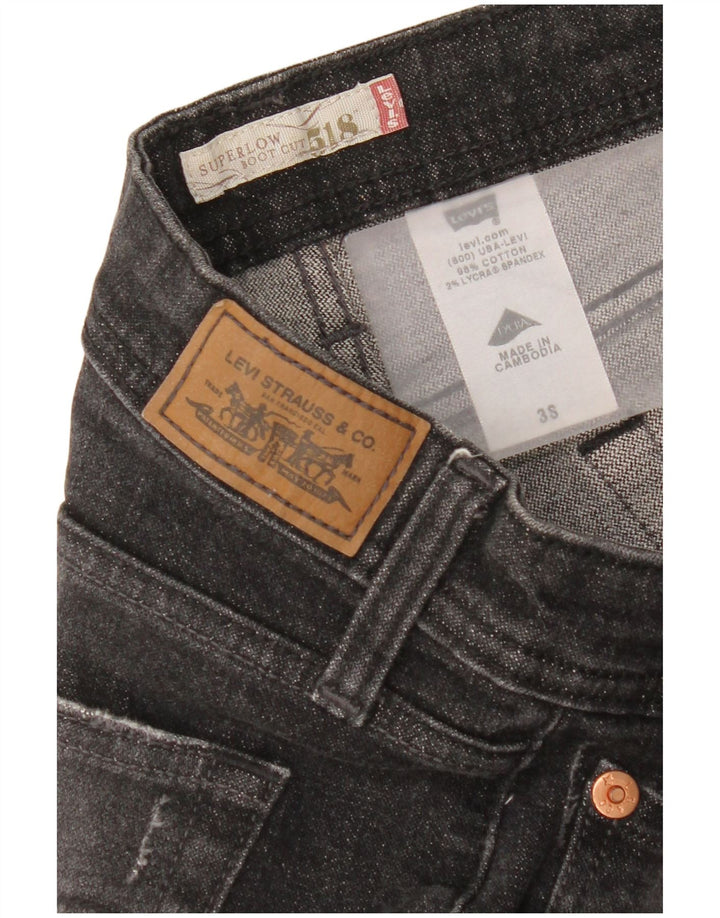 Levi's Jeans 518 Super Low Bootcut para mujer US 3 Small W30 L29 Algodón gris