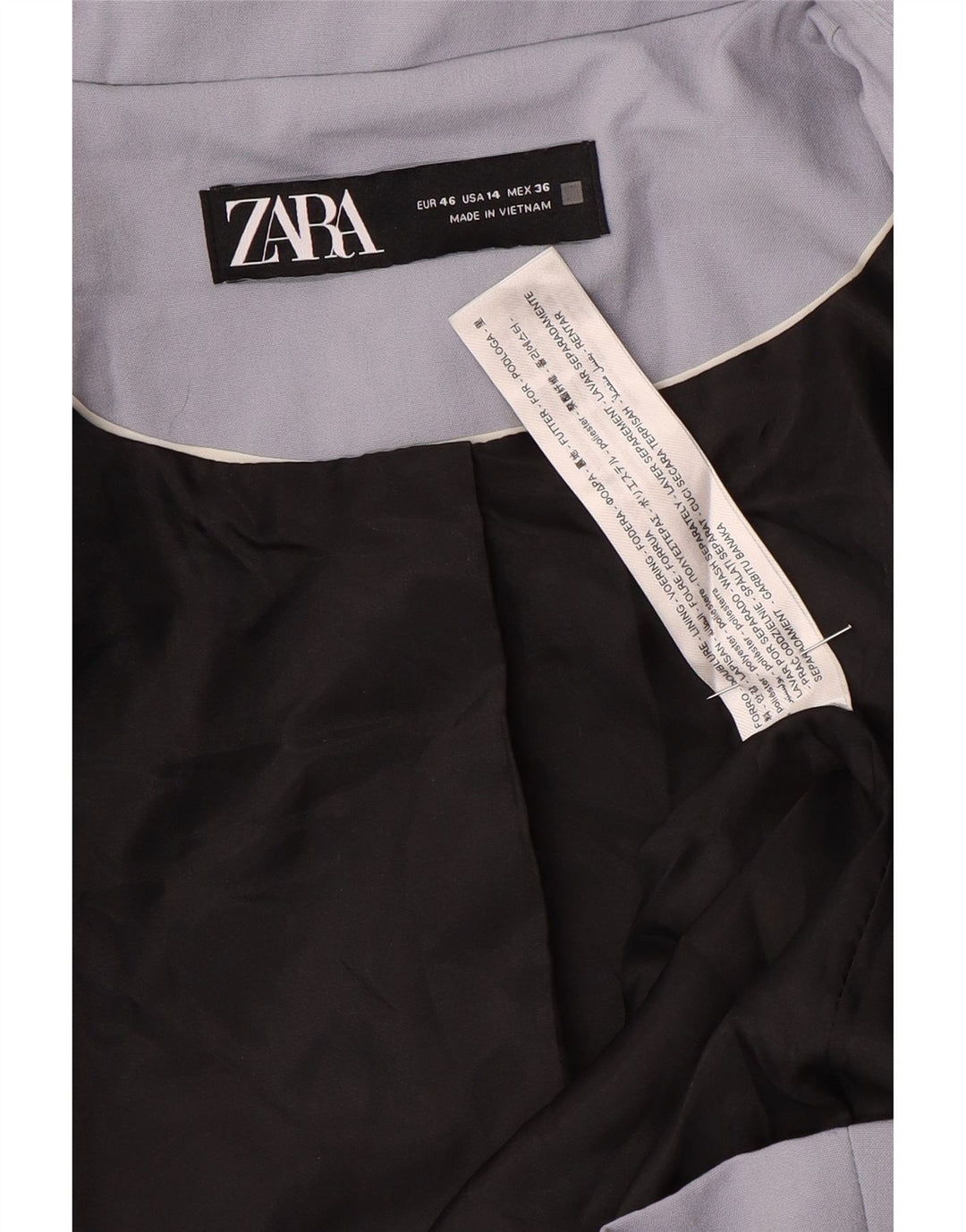 Zara Mujer Chaqueta Blazer De 1 Botón EU 46 2XL Poliéster Morado