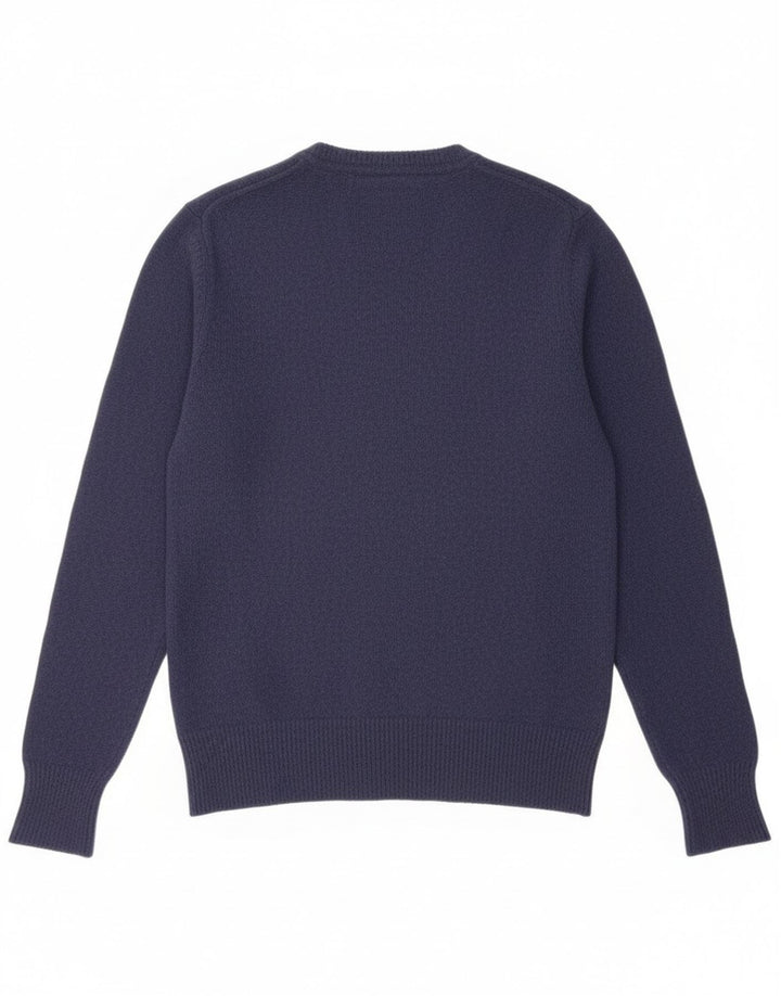 Superdry Jersey De Cuello Redondo Para Hombre De Lana Azul Marino Mediano
