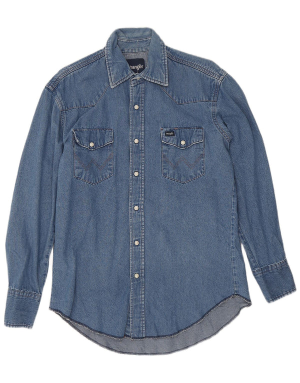 Camisa Vaquera Wrangler Hombre Azul Medio