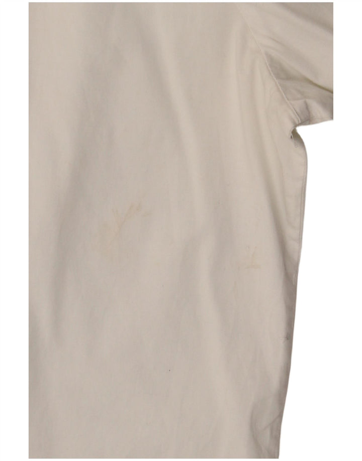 BENETTON Camisa de manga corta para mujer UK 46 Large White Cotton