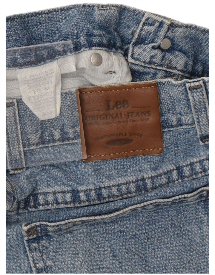Lee - Pantalones cortos vaqueros de cintura alta para mujer US 10 grande W27 azul clásico