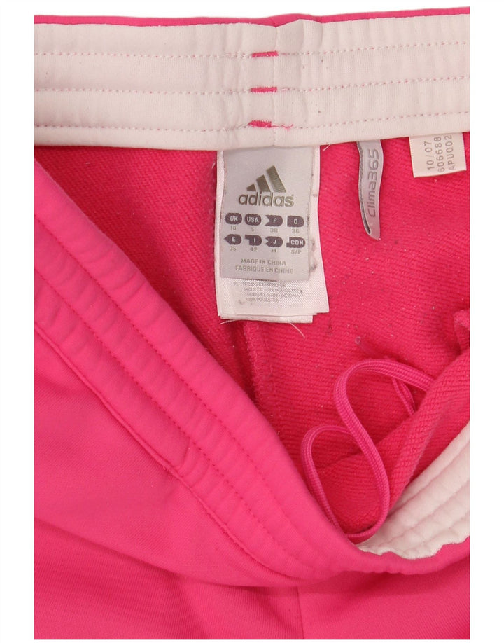 Adidas Pantalones de chándal rectos para mujer UK 10 Small Pink Poliéster