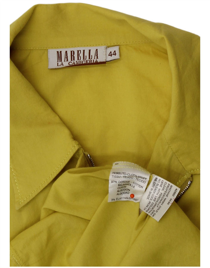 Camisa Marella Mujer IT 44 Algodón Amarillo Medio