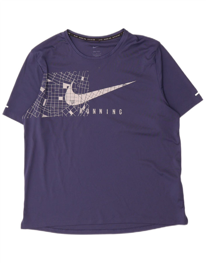 Nike - Camiseta gráfica para hombre, talla grande, azul marino, poliéster