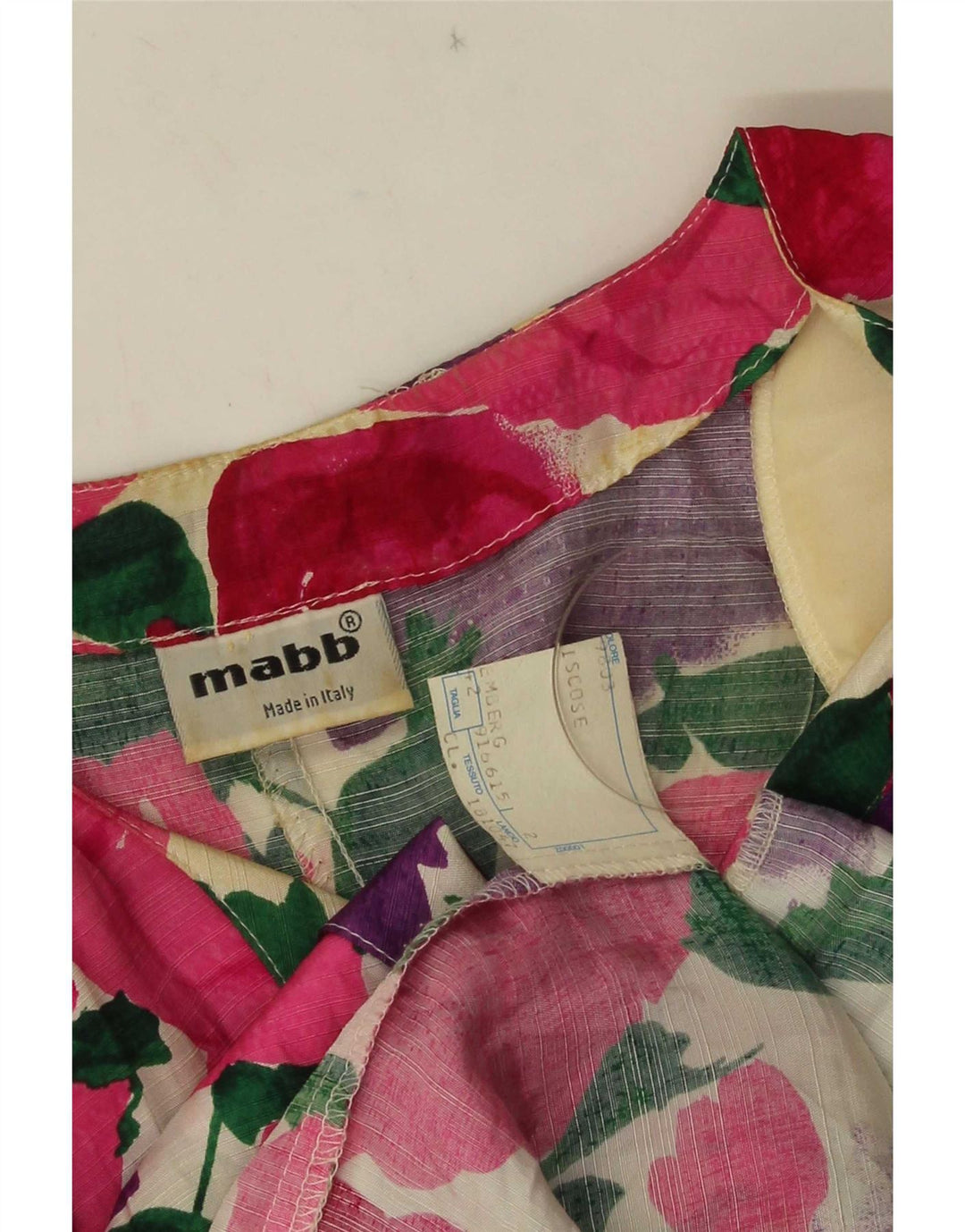 mabb Chaqueta Blazer de 4 Botones para Mujer IT 42 Mediana Multicolor Floral