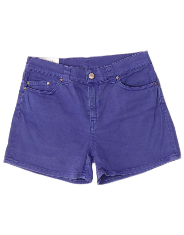 Dondup Pantalones cortos vaqueros de ajuste regular para mujer UK 12 Medium W29 Algodón azul