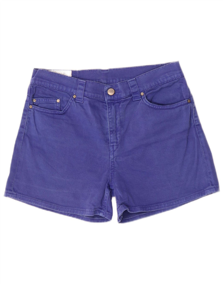 Dondup Pantalones cortos vaqueros de ajuste regular para mujer UK 12 Medium W29 Algodón azul