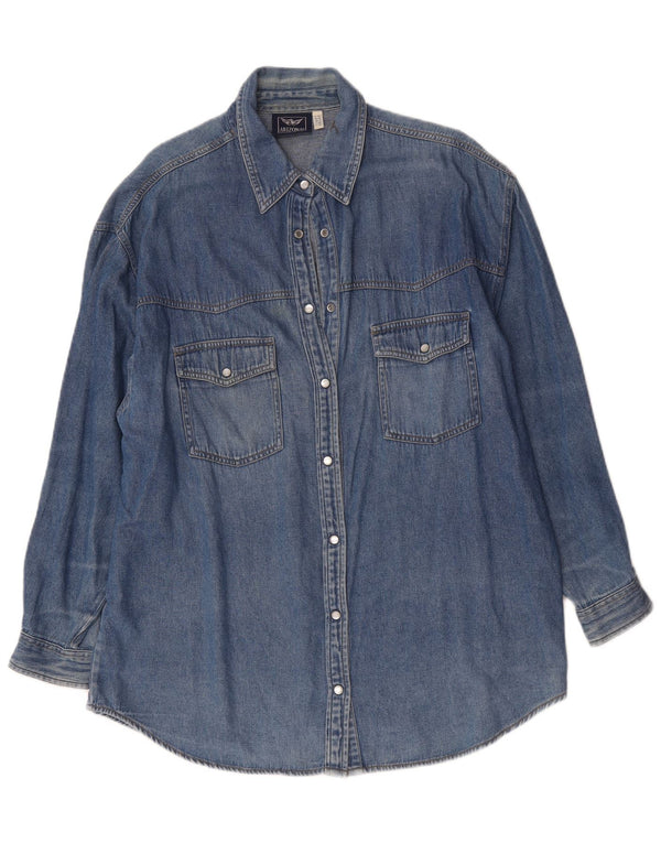 Camisa vaquera extragrande para mujer Arizona UK 18 XL Algodón azul