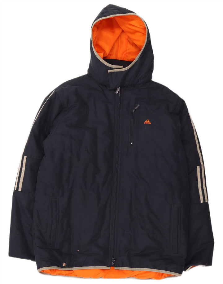 Adidas Chaqueta Acolchada Con Capucha Niño 15-16 Años Azul Marino Poliéster