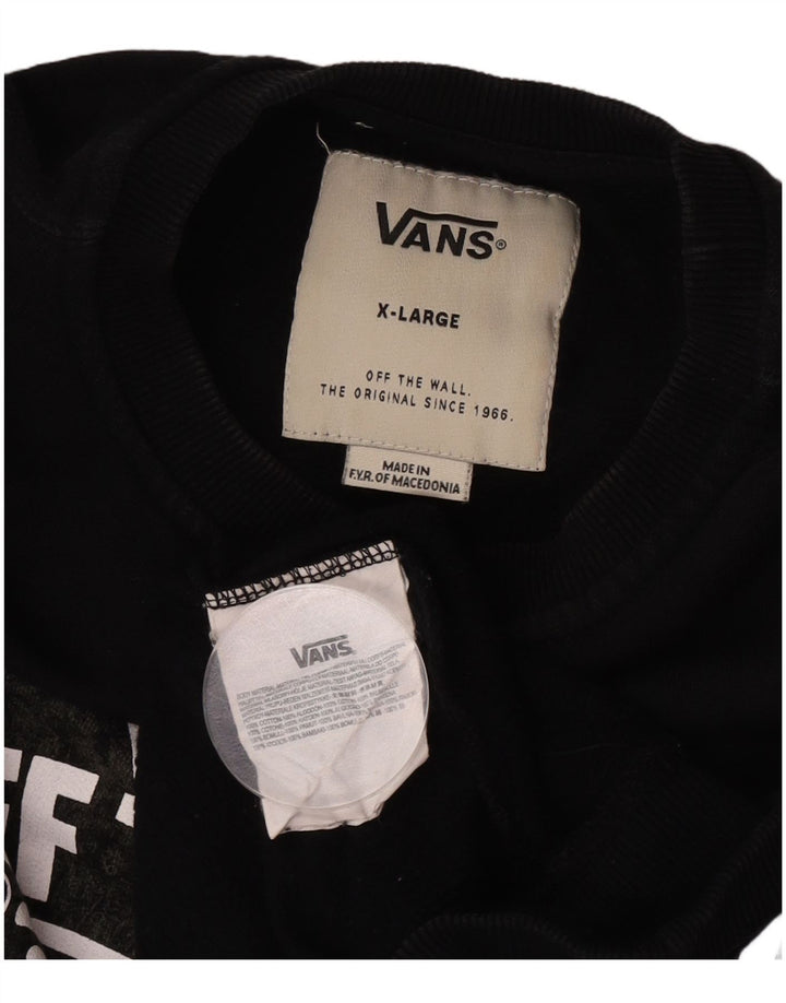 Vans Hombre Graphic Sudadera Jumper XL Negro Algodón