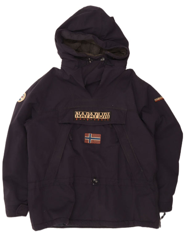 Napapijri Chaqueta anorak con capucha y gráfico geográfico para hombre UK 46 3XL Azul marino
