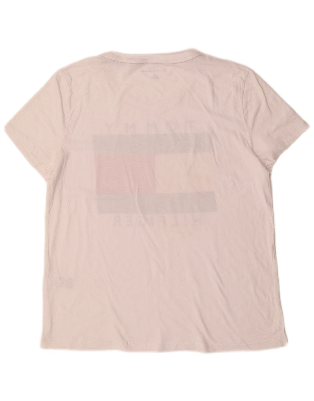 TOMMY HILFIGER Camiseta gráfica para mujer Top UK 46 Large White Cotton