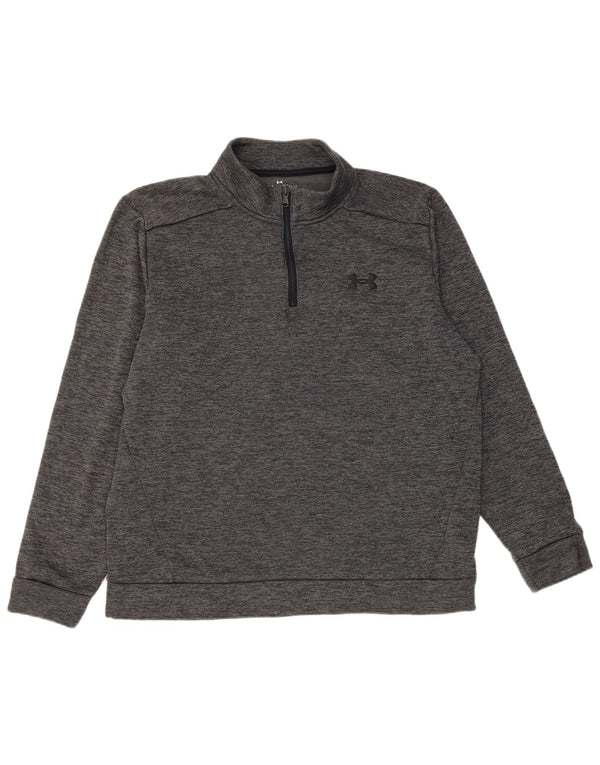 Under Armour Sudadera con cuello y cremallera para hombre Jumper XL Poliéster moteado gris