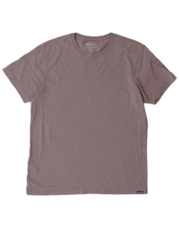 EDDIE BAUER Camiseta Hombre Top Algodón Gris Medio