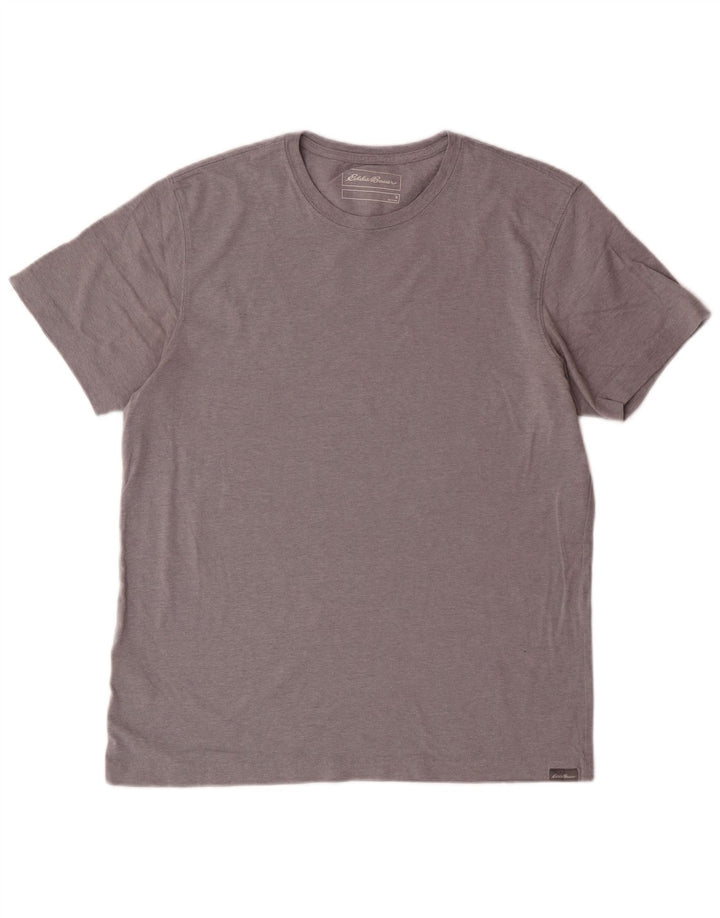 EDDIE BAUER Camiseta Hombre Top Algodón Gris Medio