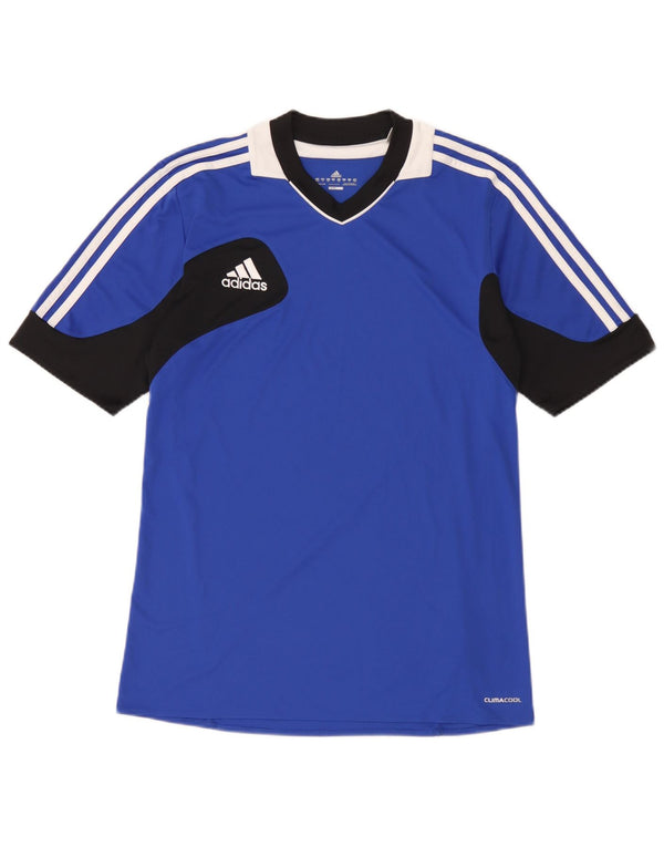 Adidas Camiseta Climacool para hombre UK 40/42 Medium Blue Colourblock