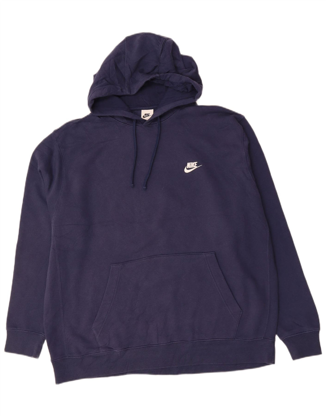 NIKE Sudadera con capucha para hombre, talla 2XL, algodón azul marino